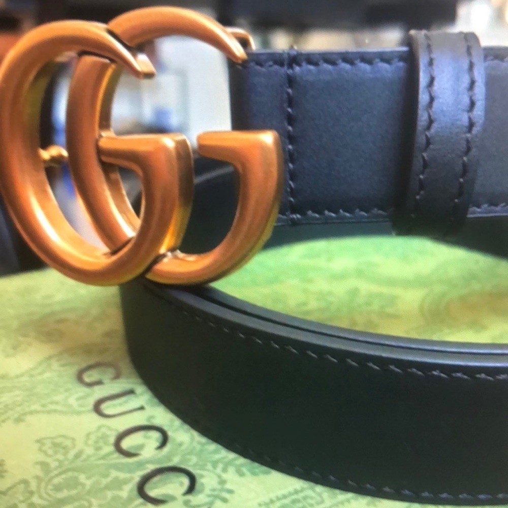 Authentic Gucci marmont thin belt 110CM with box